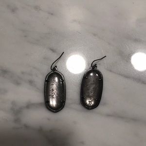 Kendra Scott Gunmetal Dangly Earrings